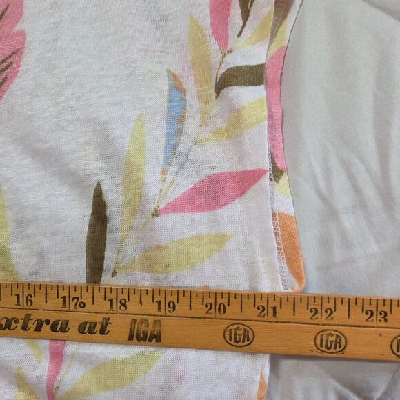 EUC CYNTHIA ROWLEY BOATNECK SUMMER PRINT LINEN TOP SIZE SMALL - Picture 12 of 13